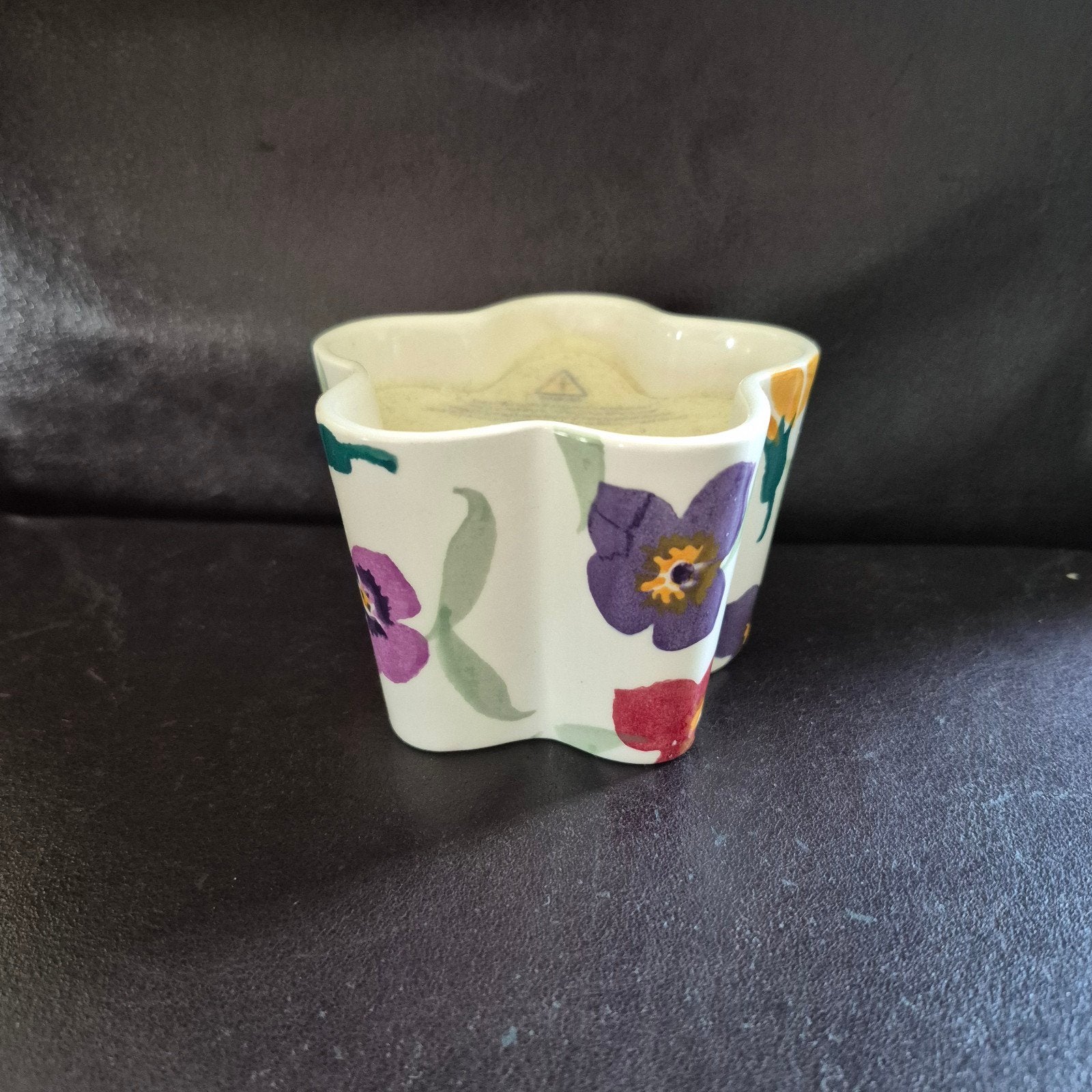Emma Bridgewater kaars in Pansy stervormig schaaltje nieuw, Overige typen, Nieuw, Ophalen of Verzenden, Emma Bridgewater