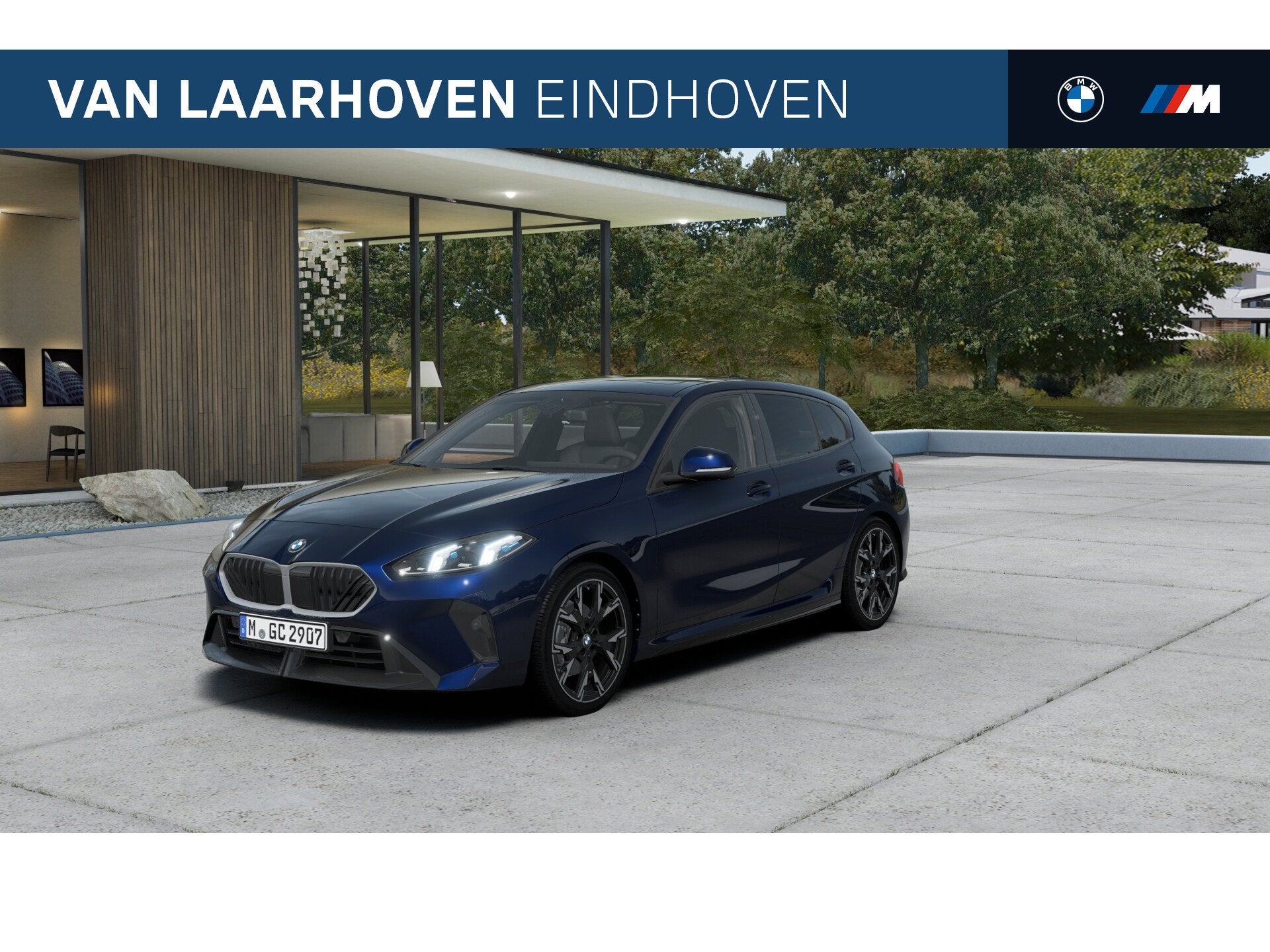 BMW 1 Serie 120 M Sport Automaat / Panoramadak / Sportstoele, Auto's, Zwart, 156 pk, Blauw, Bedrijf
