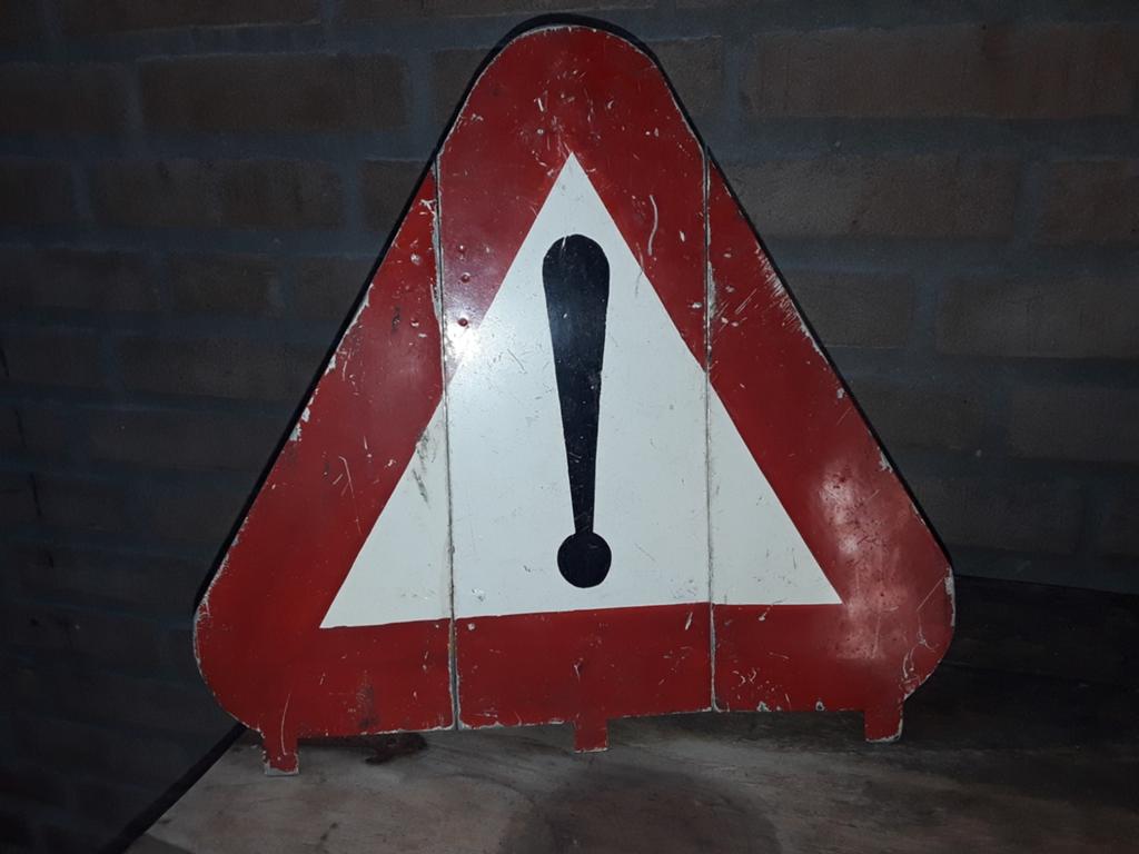 Zeldzaam inklapbare gevarendriehoek jaren 30/40 Oldtimer., Ophalen of Verzenden, Auto's