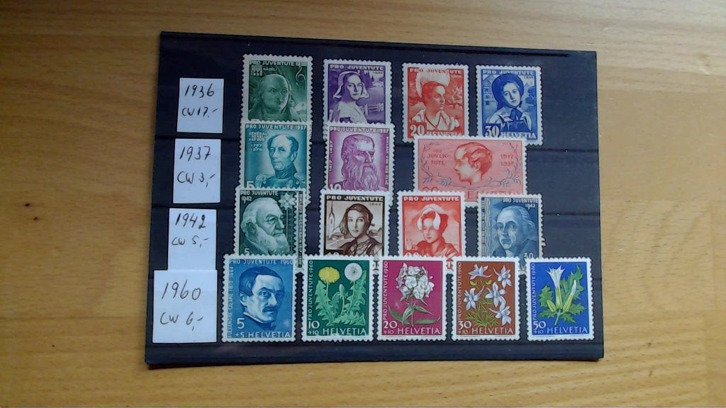 postzegels Zwitserland postfris, Ophalen of Verzenden, Postfris