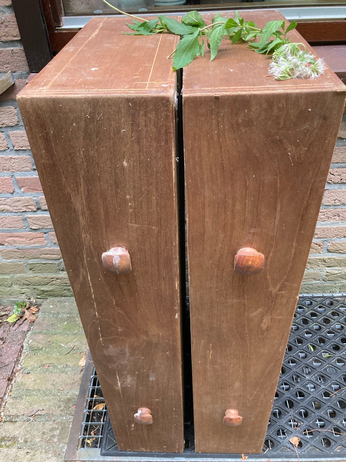 Vintage houten lades op wieltjes, Antiek en Kunst, Antiek | Meubels | Kasten, Ophalen of Verzenden
