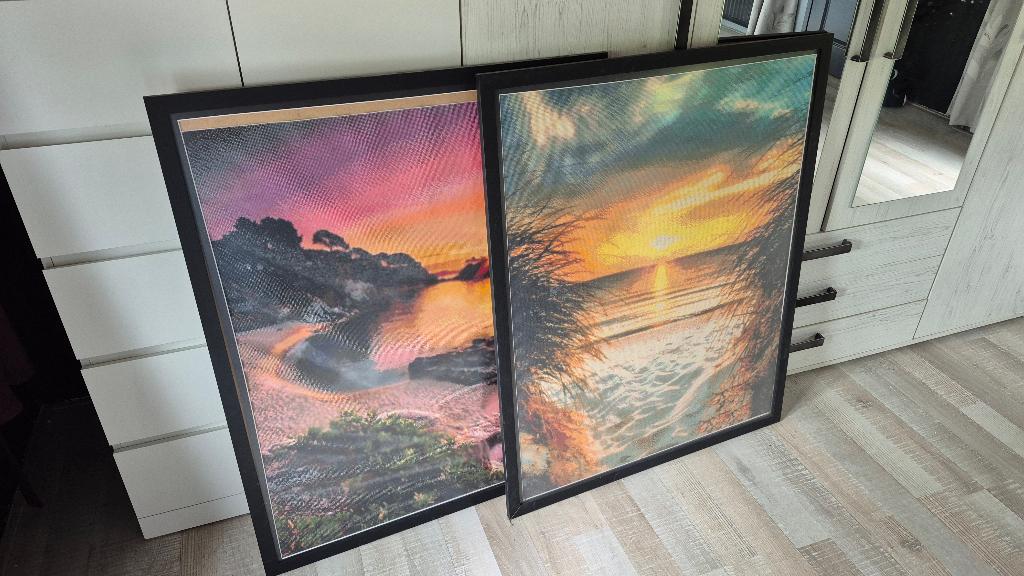 Grote zwarte lijst (105x85), Ophalen of Verzenden, Zo goed als nieuw, 75 tot 100 cm, 75 cm of meer
