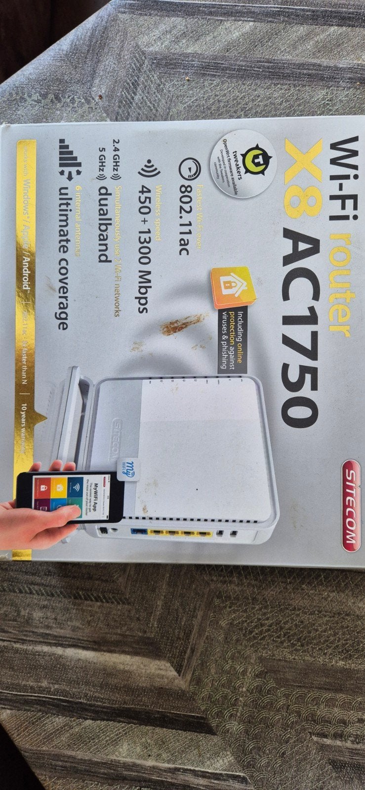 Sitecom AC1750 wiffi router met 2.4 en 5 Ghz band, Computers en Software, Routers en Modems, Ophalen of Verzenden, Gebruikt, Router