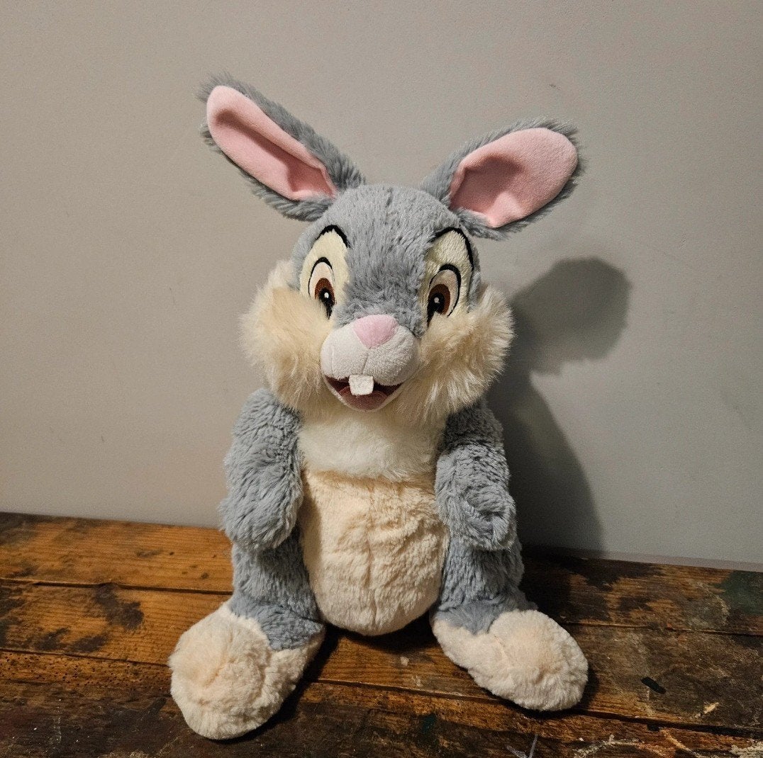 Disneyland Paris Bambi Stampertje Knuffel 40 cm, Disney, Disney, Grijs, Konijn