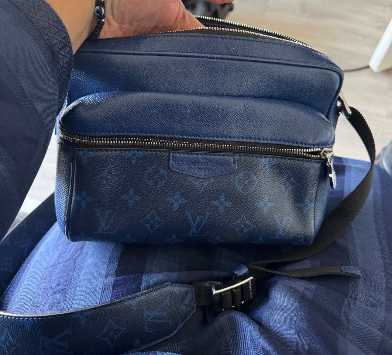 Louis Vuitton monogram messenger bag, Ophalen of Verzenden, Zo goed als nieuw, Overige merken, Leer