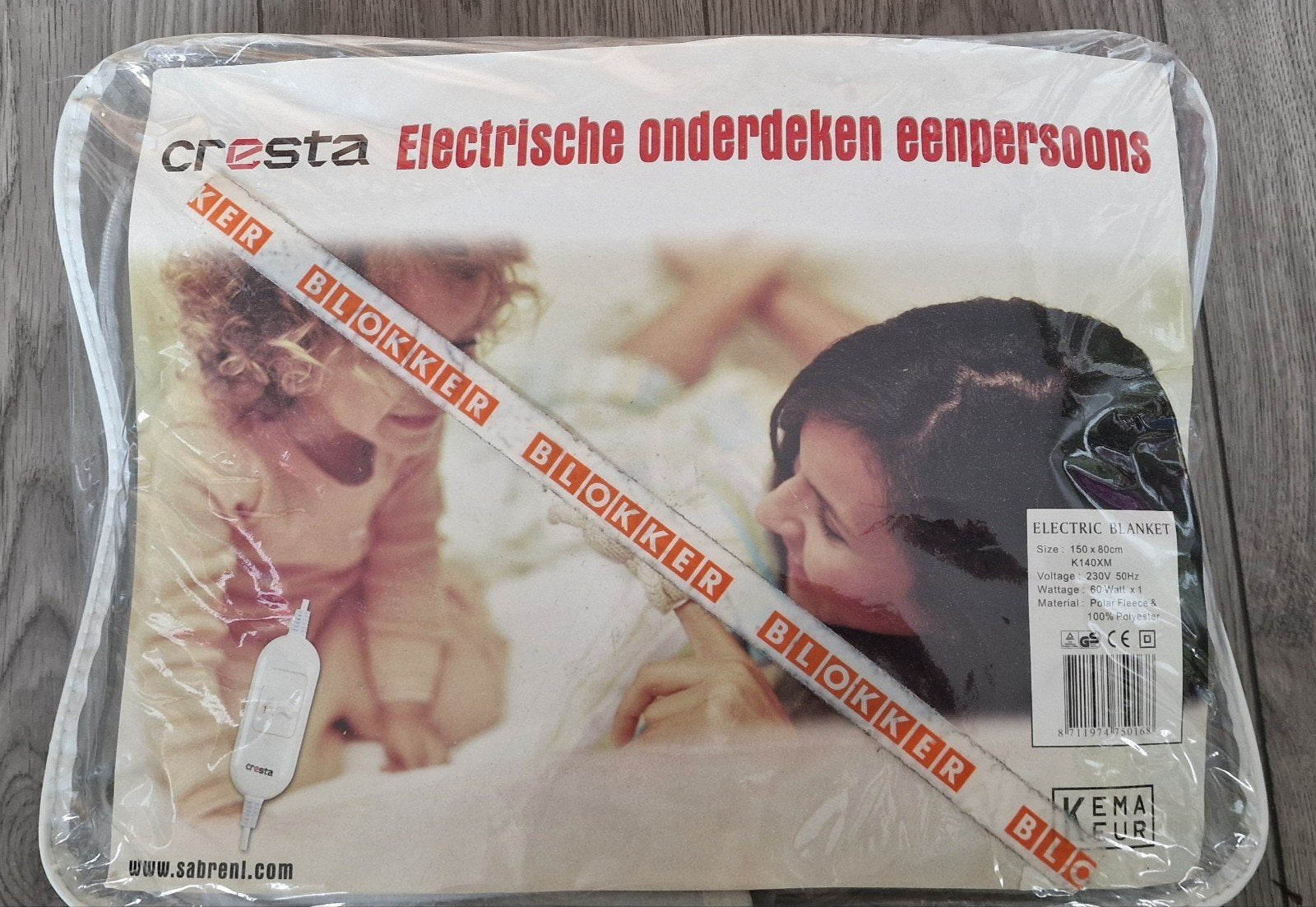 elektrische onderdeken Cresta, Ophalen, Gebruikt, Eenpersoons, Wit