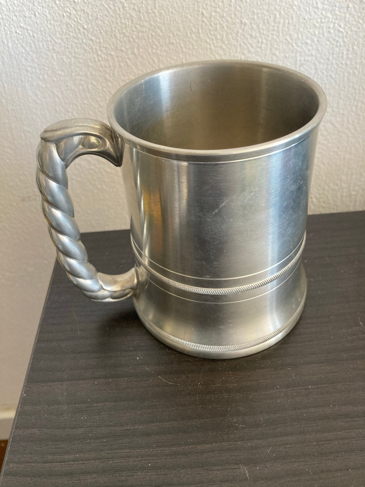 Crown & Rose Engelse tinnen bierpul Fidentia 11cm, Antiek en Kunst, Antiek | Tin, Ophalen of Verzenden