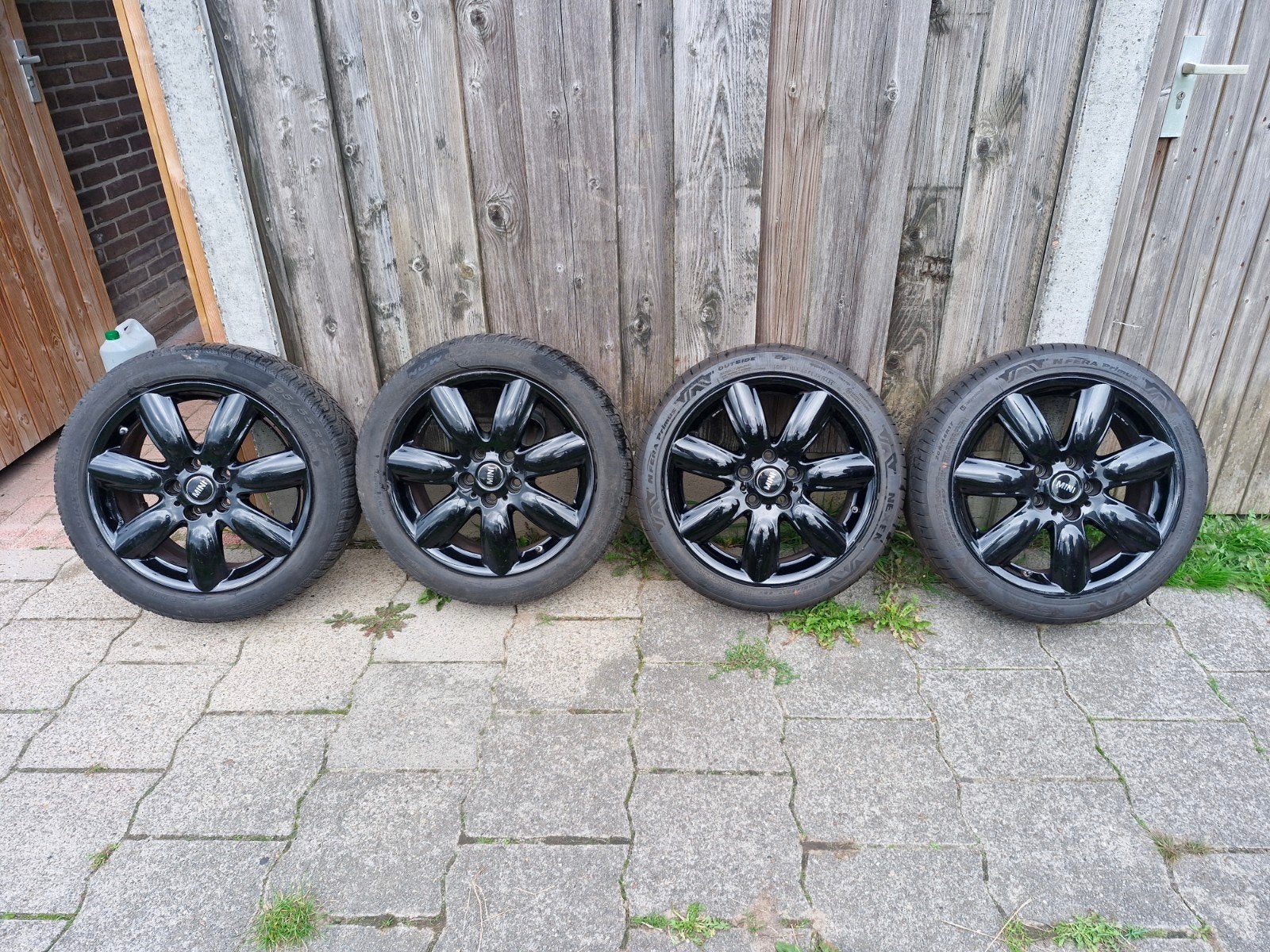 Mini Velgen met banden 17inch 5 gaats, Ophalen, 17 inch, 205 mm, Band(en)