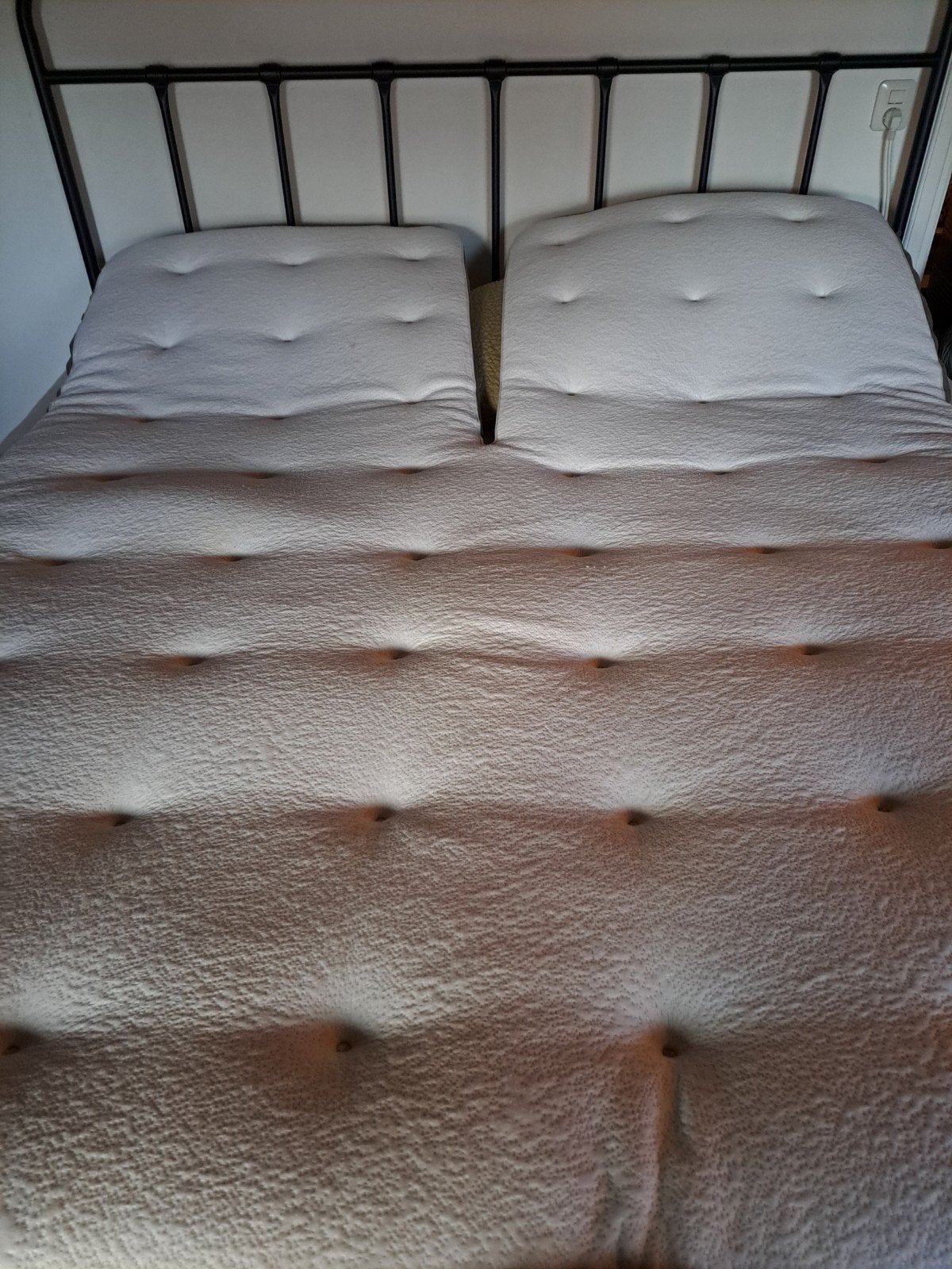 splittopper 160x200, Huis en Inrichting, Ophalen, Tweepersoons, Zo goed als nieuw, Matras