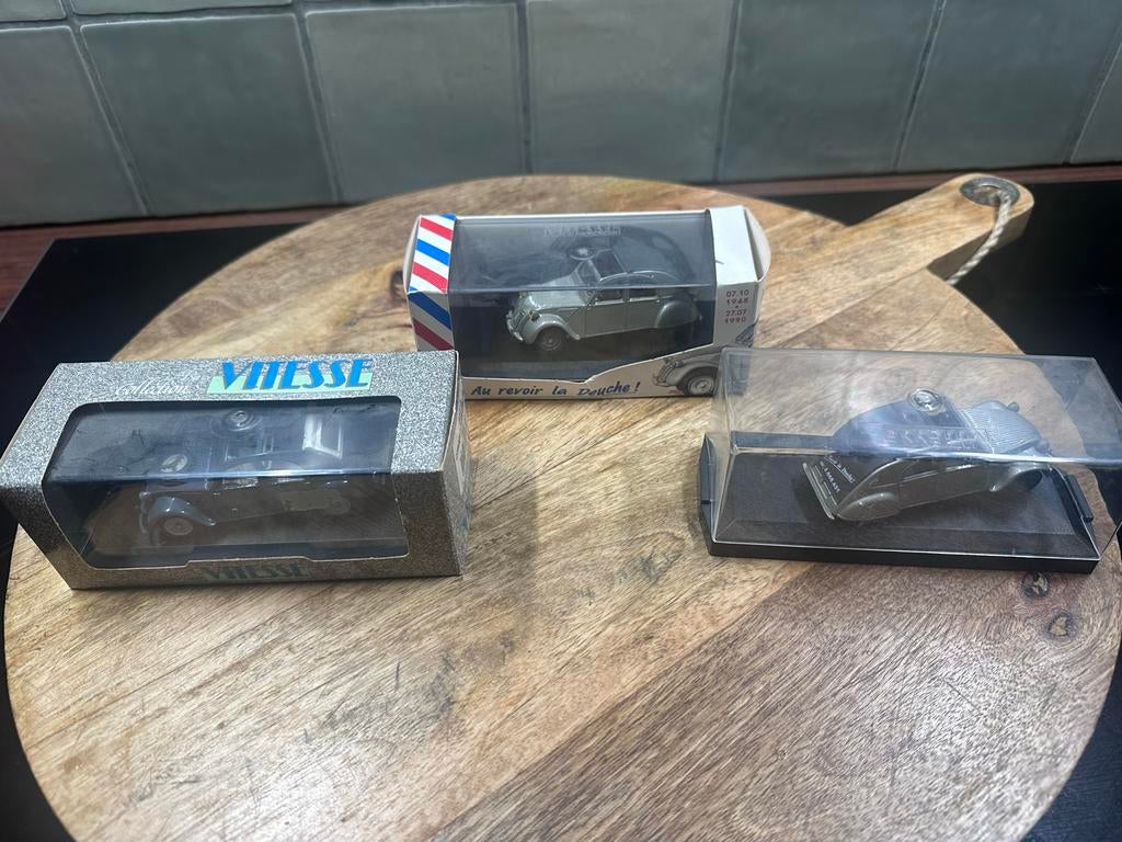 Vitesse Citroen 2CV Sahara 4X4 1958 grijs 3 stuks 90 euro, Ophalen of Verzenden, Zo goed als nieuw, Auto, Overige merken