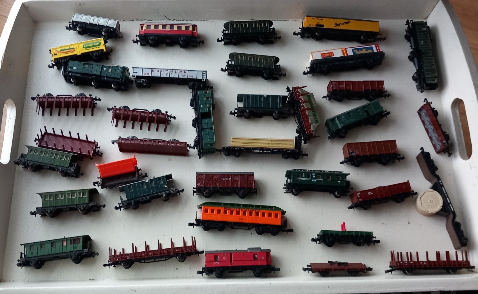 Te koop 51 x n spoor wagons veel minitrix, Hobby en Vrije tijd, Gebruikt, Gelijkstroom, Verzenden, Trix