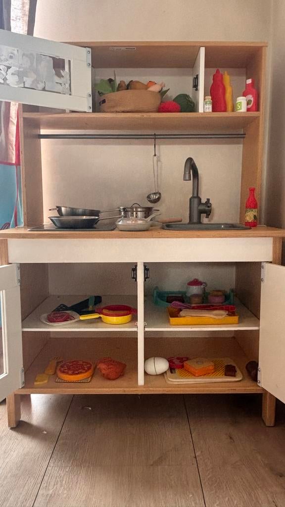 Houten ikea speelkeuken met accessoires, Ophalen, Gebruikt, Hout, Speelkeuken