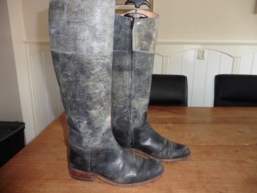 Blauw/grijs laarzen laars Paul Warmer maat 36 (sendra), Blauw, Ophalen of Verzenden, Zo goed als nieuw, Hoge laarzen