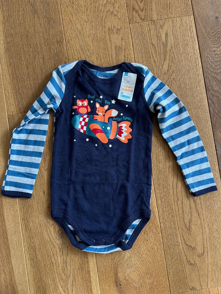 Nieuwe romper Hema maat 74/80 Owl en Fox outer space uil vos, Nacht- of Onderkleding, Jongetje of Meisje, Nieuw, Ophalen of Verzenden
