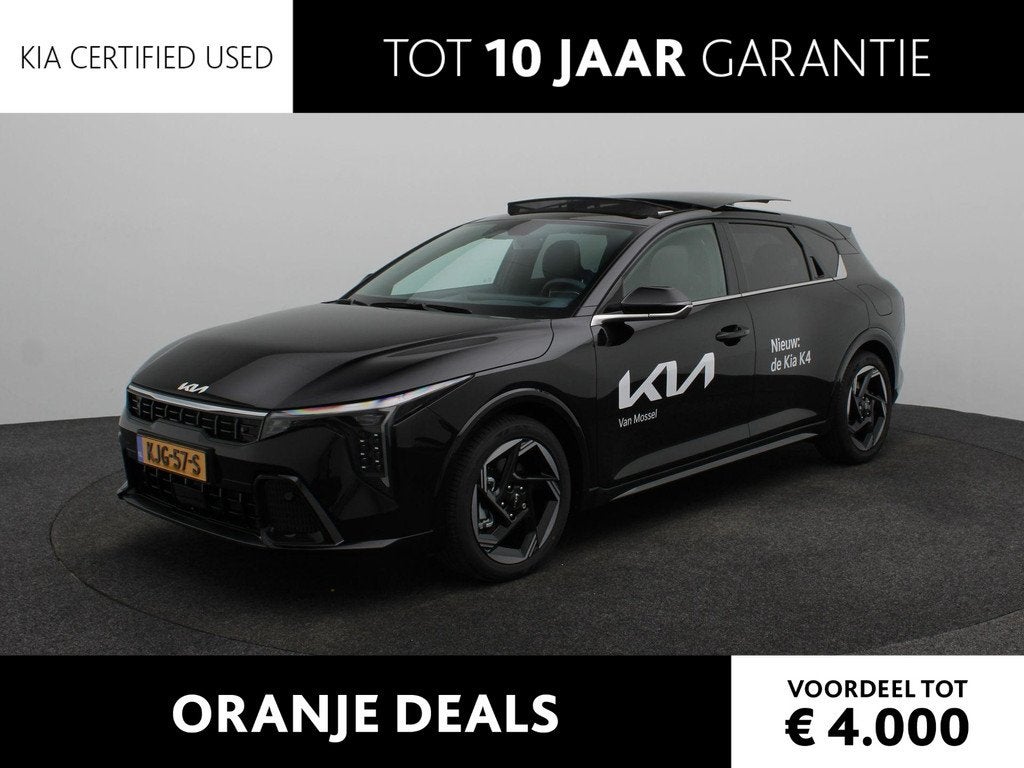Kia K4 1.0 T-GDi MHEV GT-Line Launch Edition (pano) | Nieuw, Auto's, Kia, 12 maanden, 710 kg, Zwart, Bedrijf
