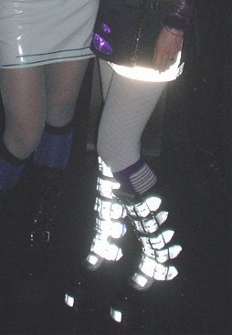 demonia plateau laarzen accesoires cyber gothic vintage rave, Verzenden, Zo goed als nieuw
