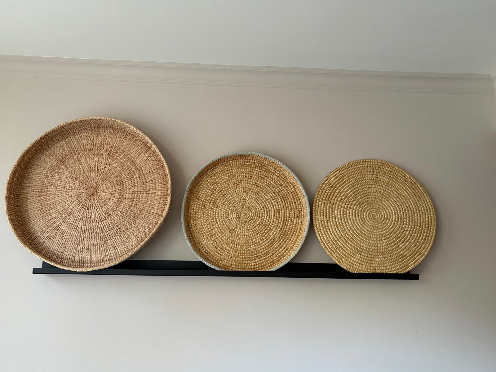 Ronde rotan wandschalen, Ophalen of Verzenden, Zo goed als nieuw
