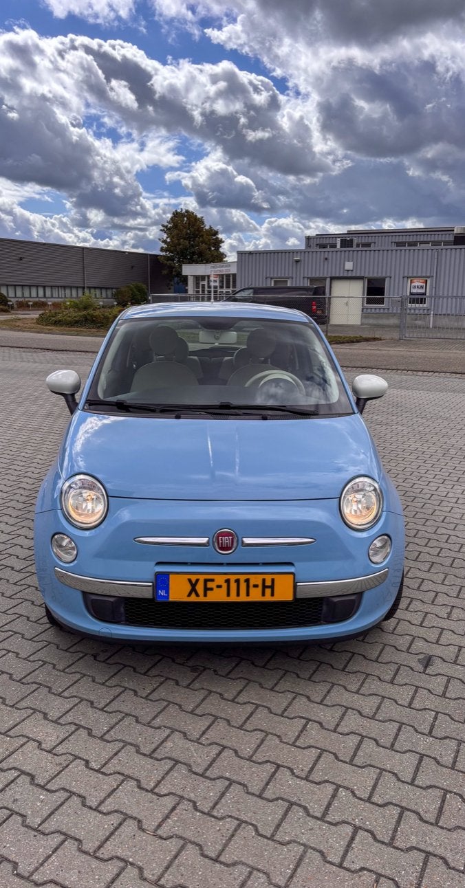 Baby blauwe Fiat 500 1.2 2012, Voorwielaandrijving, 4 cilinders, 840 kg, Handgeschakeld