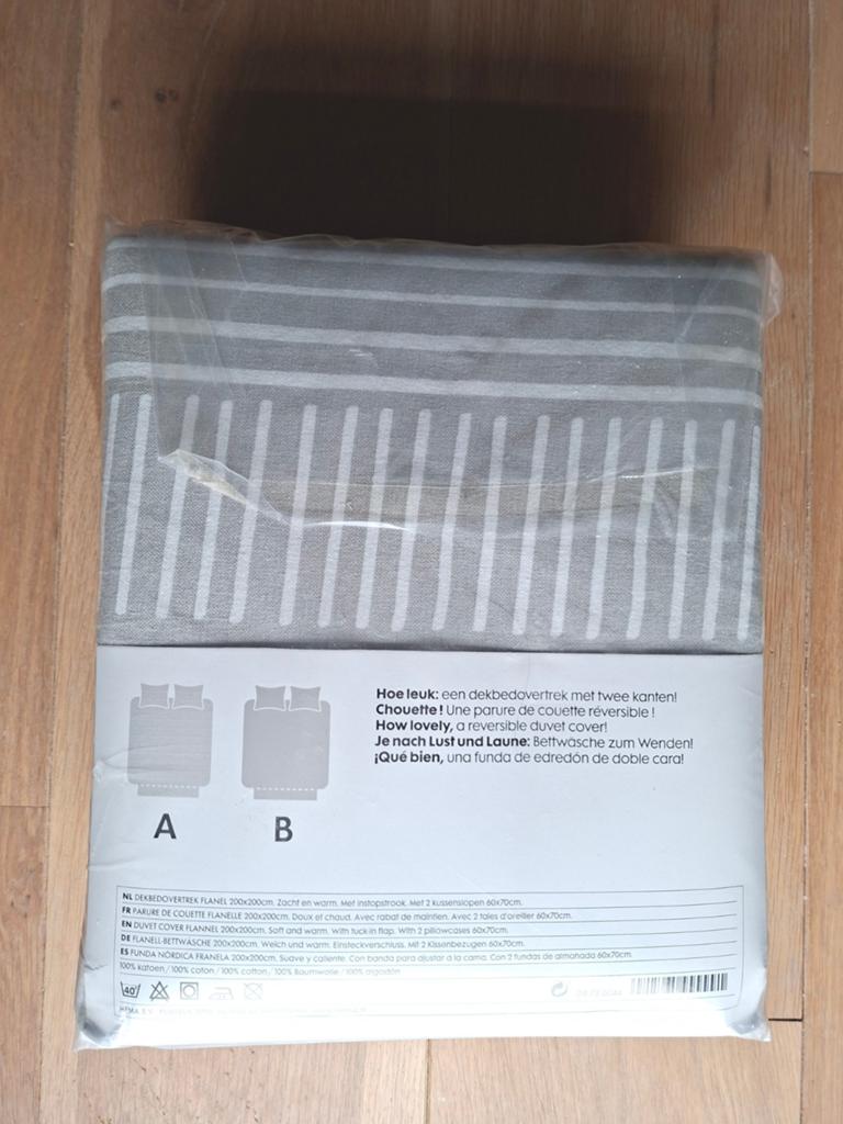 Nieuw flanel dekbed Hema 200x200, Wit, Dekbedovertrek, Ophalen of Verzenden, Nieuw