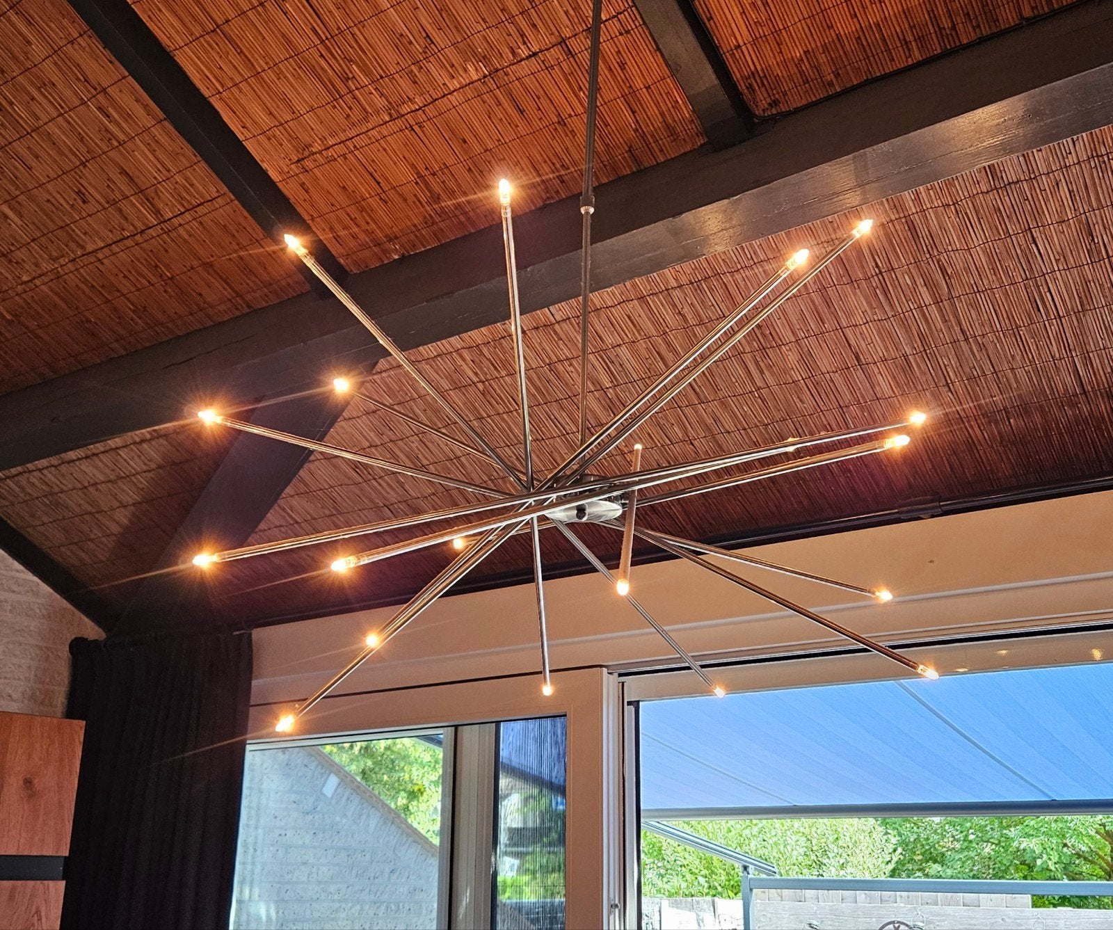 Moderne Sputnik Kroonluchter - Stijlvolle Plafondlamp, Ophalen, Overige fittingen, Zo goed als nieuw, Metaal