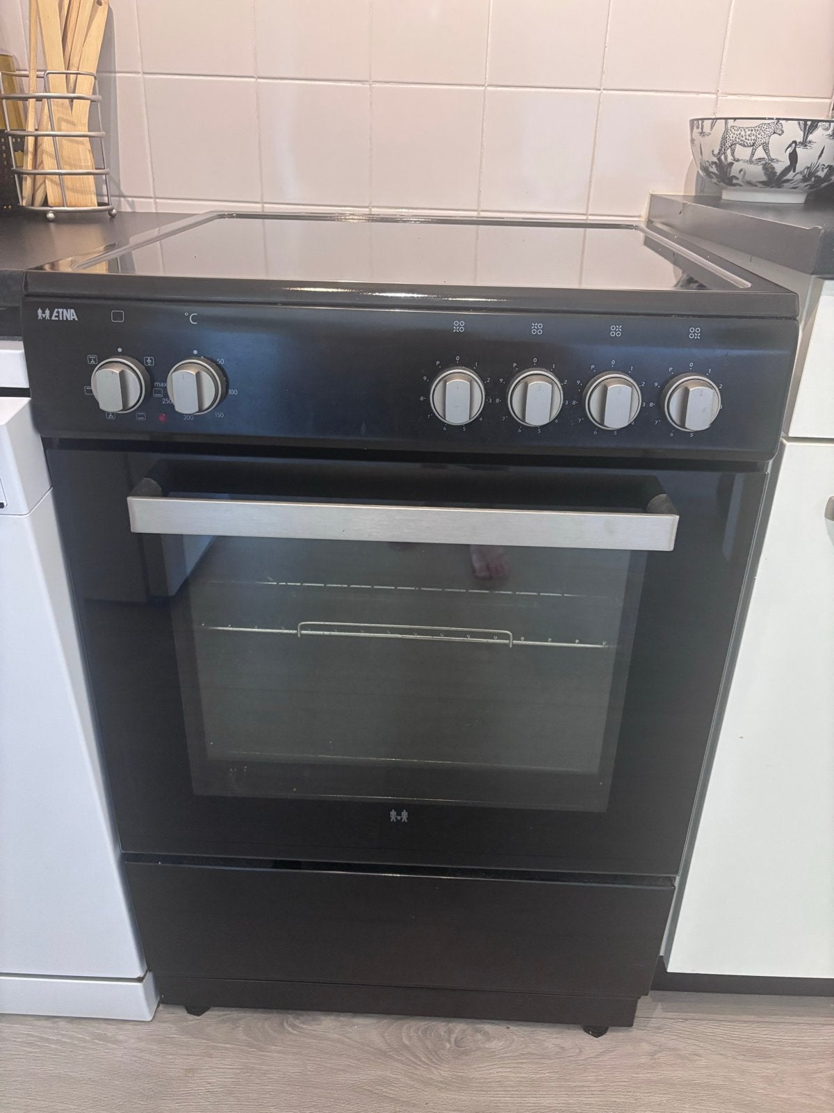Inductie kookplaat met oven en perilex stekker, Ophalen, Gebruikt, 60 cm of meer, 4 kookzones