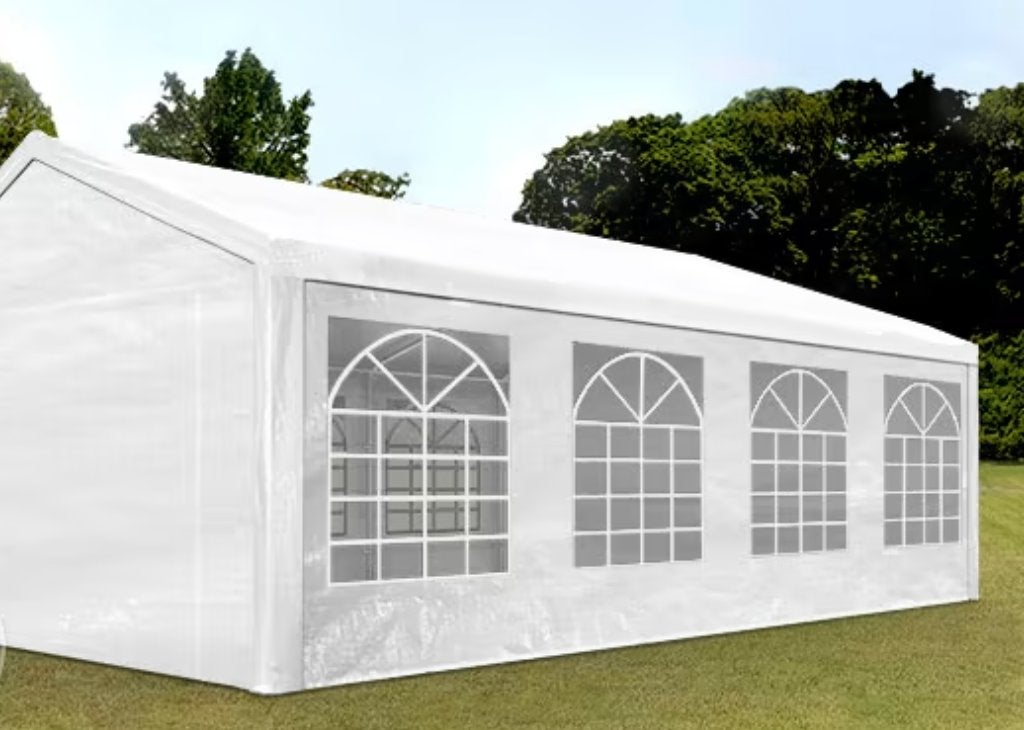 Mooie witte Partytent 8 x 4 meter te huur, Ophalen, Opvouwbaar, Partytent, Zo goed als nieuw