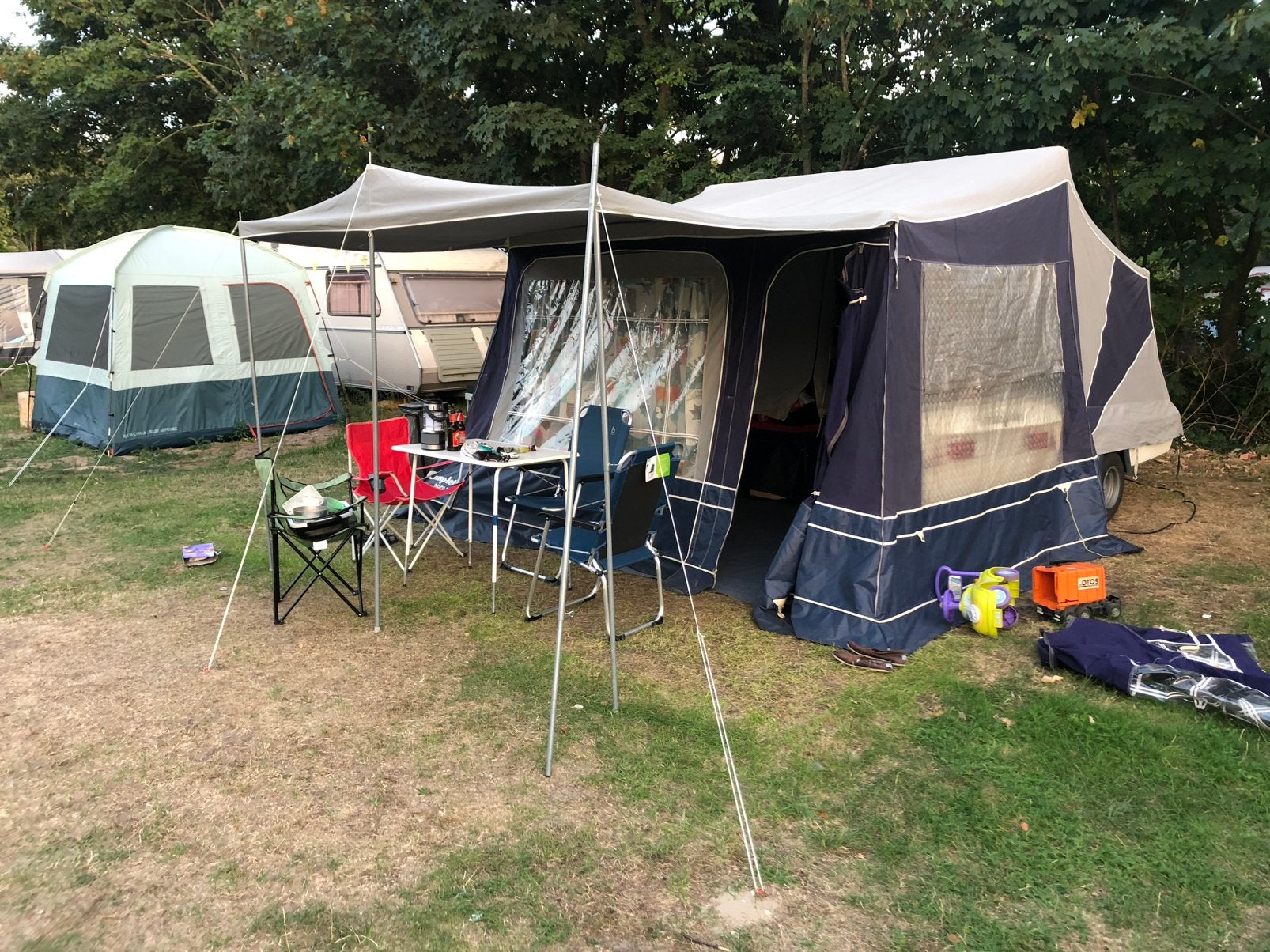 Camp-let Apollo, Caravans en Kamperen, Vouwwagens, Ophalen, Blauw, Aanwezig, Camp-Let