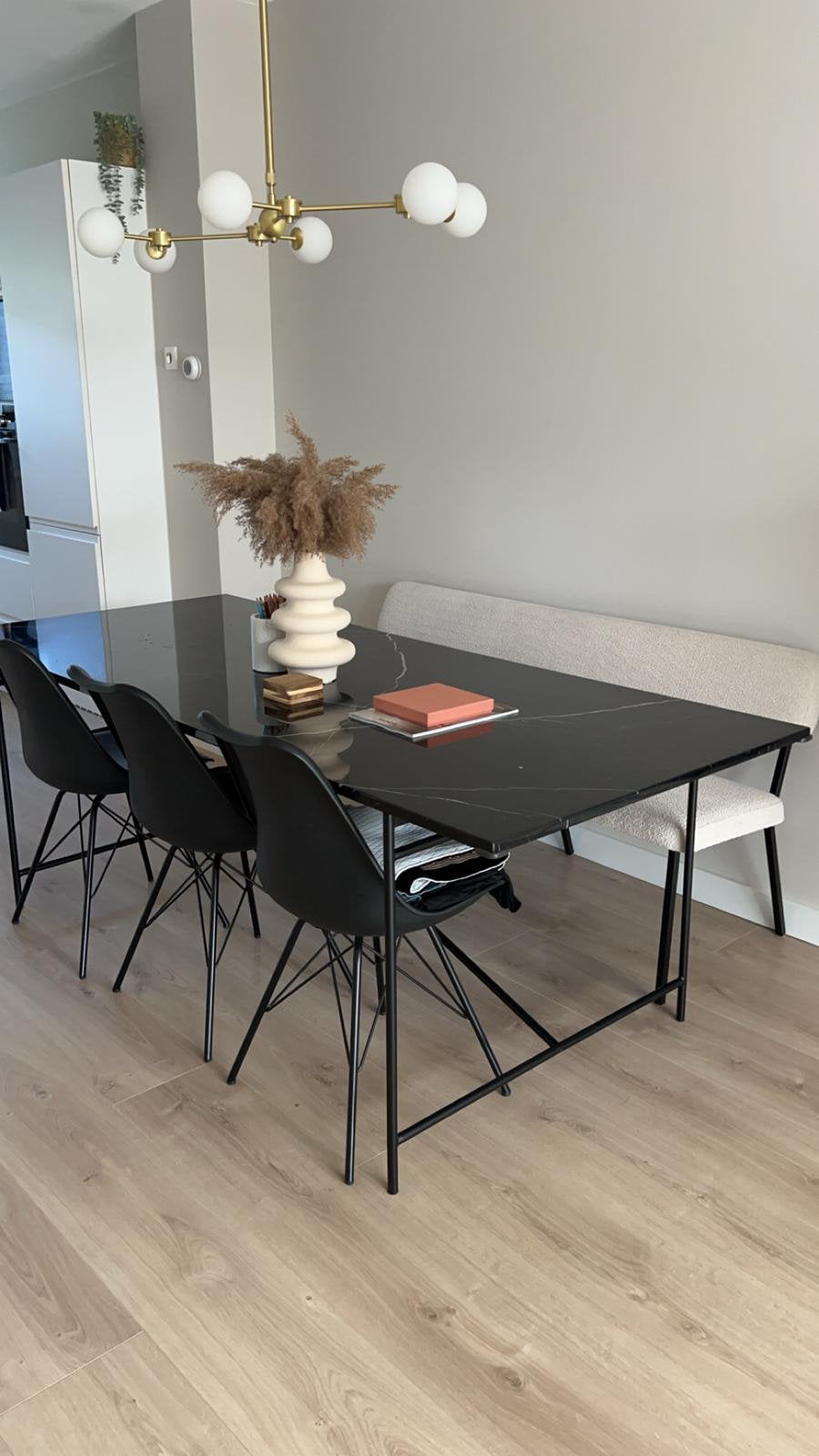 Marmeren eettafel, Ophalen, Gebruikt, 200 cm of meer, 50 tot 100 cm