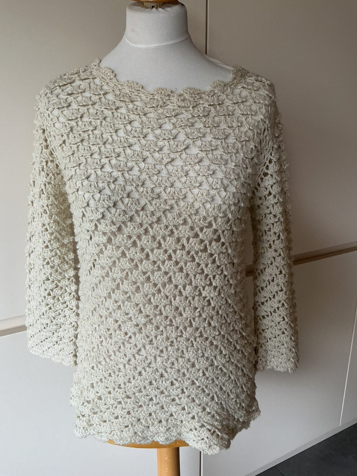 Twin Set Simona Barbieri truitje maat S (36), Ophalen of Verzenden, Zo goed als nieuw, Maat 36 (S), Beige