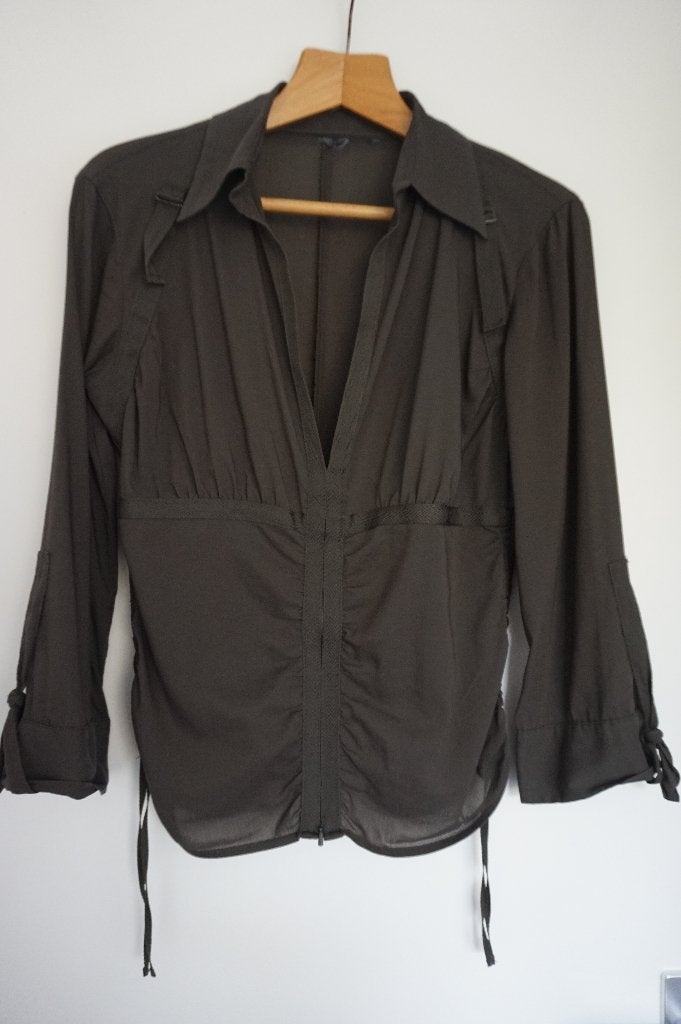 Blouse groen / donkergroen maat M 38 / 40, Kleding | Dames, Blouses en Tunieken, Maat 38/40 (M), Ophalen of Verzenden, Groen, Onbekend
