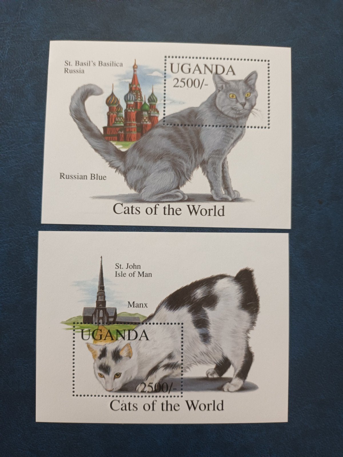 Uganda 1994 , 2 blocks cats of the world MNH, Verzenden, Overige landen, Postfris