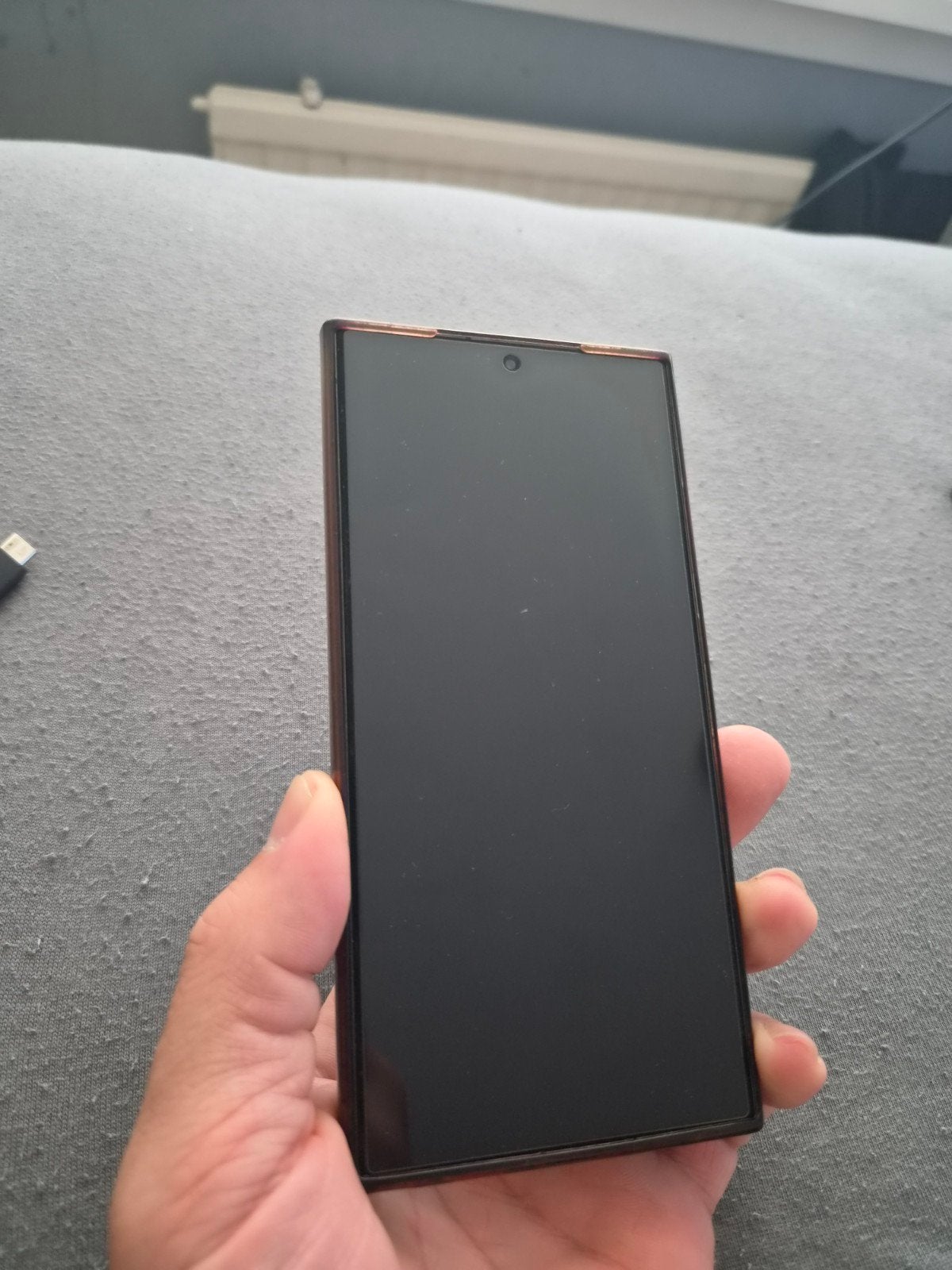 Samsung S24 ultra ..grijs zwart...met hoes en display besche, Telecommunicatie, Mobiele telefoons | Samsung, Ophalen, Galaxy S24