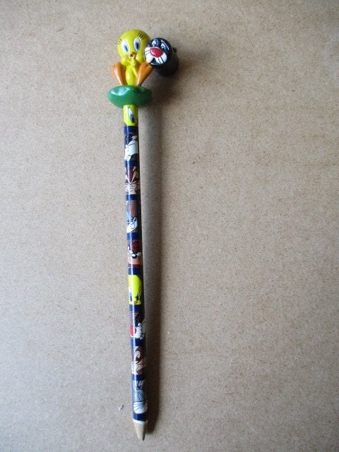 adv10521 tweety potlood 2, Verzamelen, Ophalen, Looney Tunes, Gebruikt, Overige typen