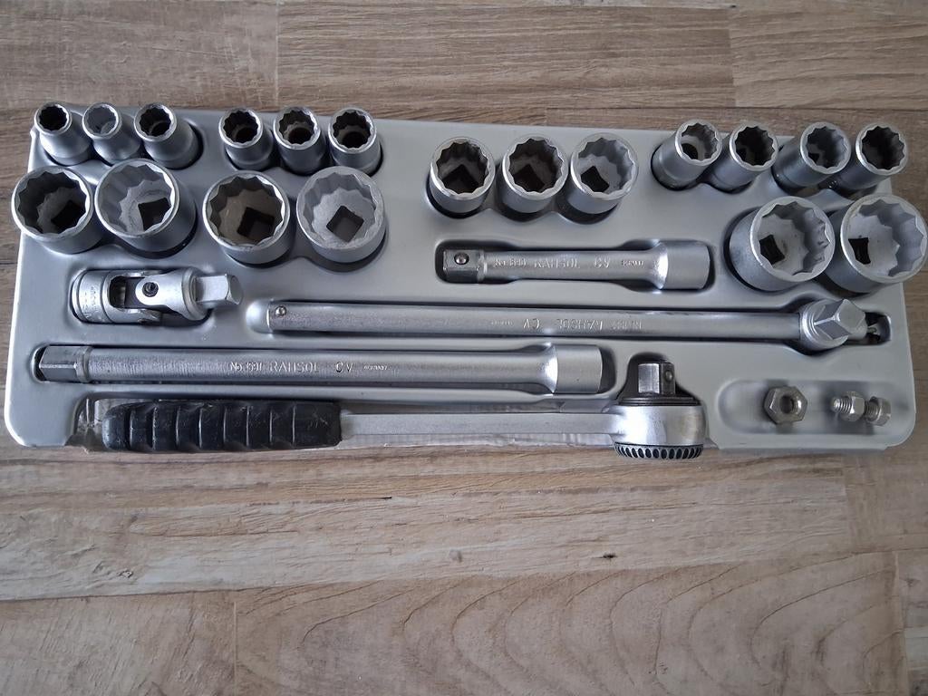 Gedore 1/2 doppenset 10mm t/m 32mm, Ophalen