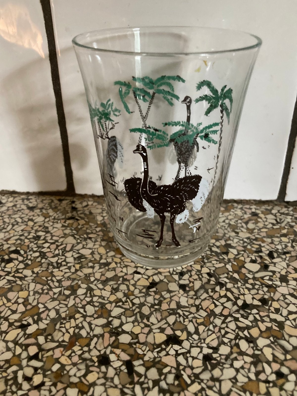 Glas struisvogel, Ophalen of Verzenden, Zo goed als nieuw
