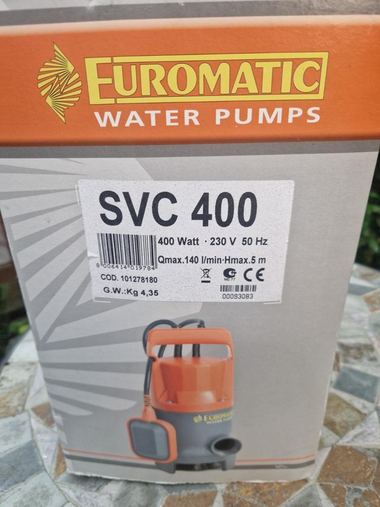 Euromatic SVC 400 Dompelpomp, Tuin en Terras, Waterpompen, Nieuw, Elektrisch, Dompelpomp, Ophalen of Verzenden