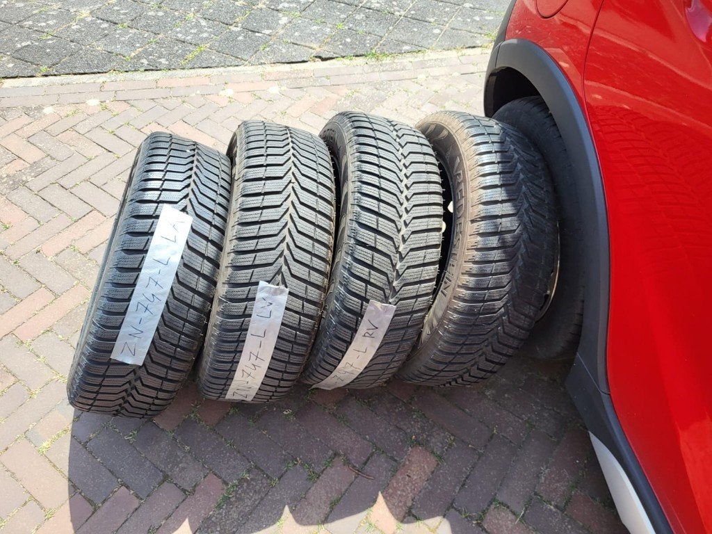 Winterbanden met stalen velgen Opel Karl 165/65, Ophalen, 14 inch, Gebruikt, Banden en Velgen