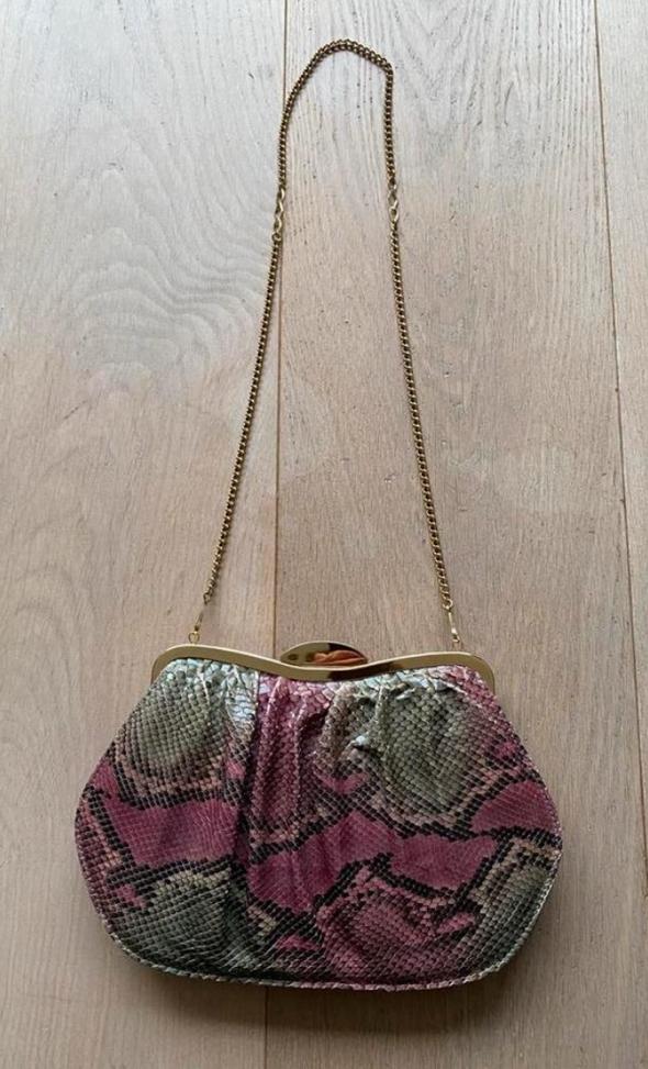 Slangenleren tas nieuwstaat, Ophalen of Verzenden, Zo goed als nieuw, Roze, Schoudertasje