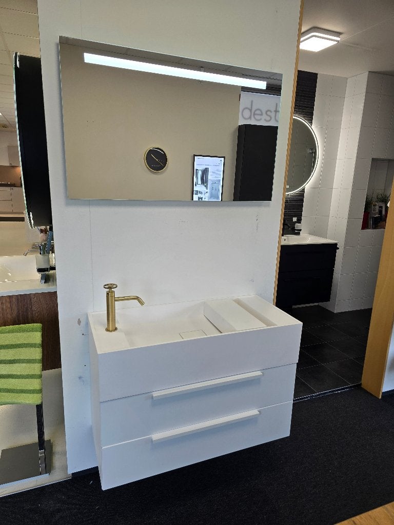 Luxe Detremmerie Solid Surface badkamermeubel 100 cm mat wit, Ophalen, Overige typen, Nieuw, 50 tot 100 cm