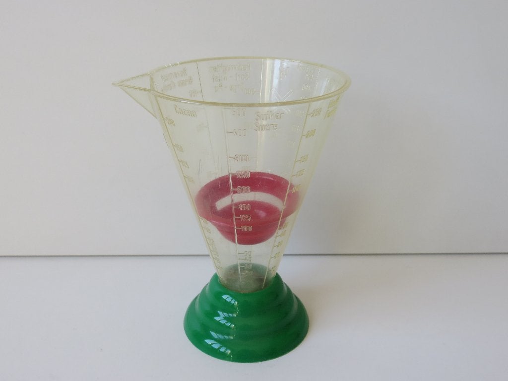 Vintage maatbeker maatkan met eierscheider, Overige typen, Ophalen of Verzenden, Gebruikt, Kunststof