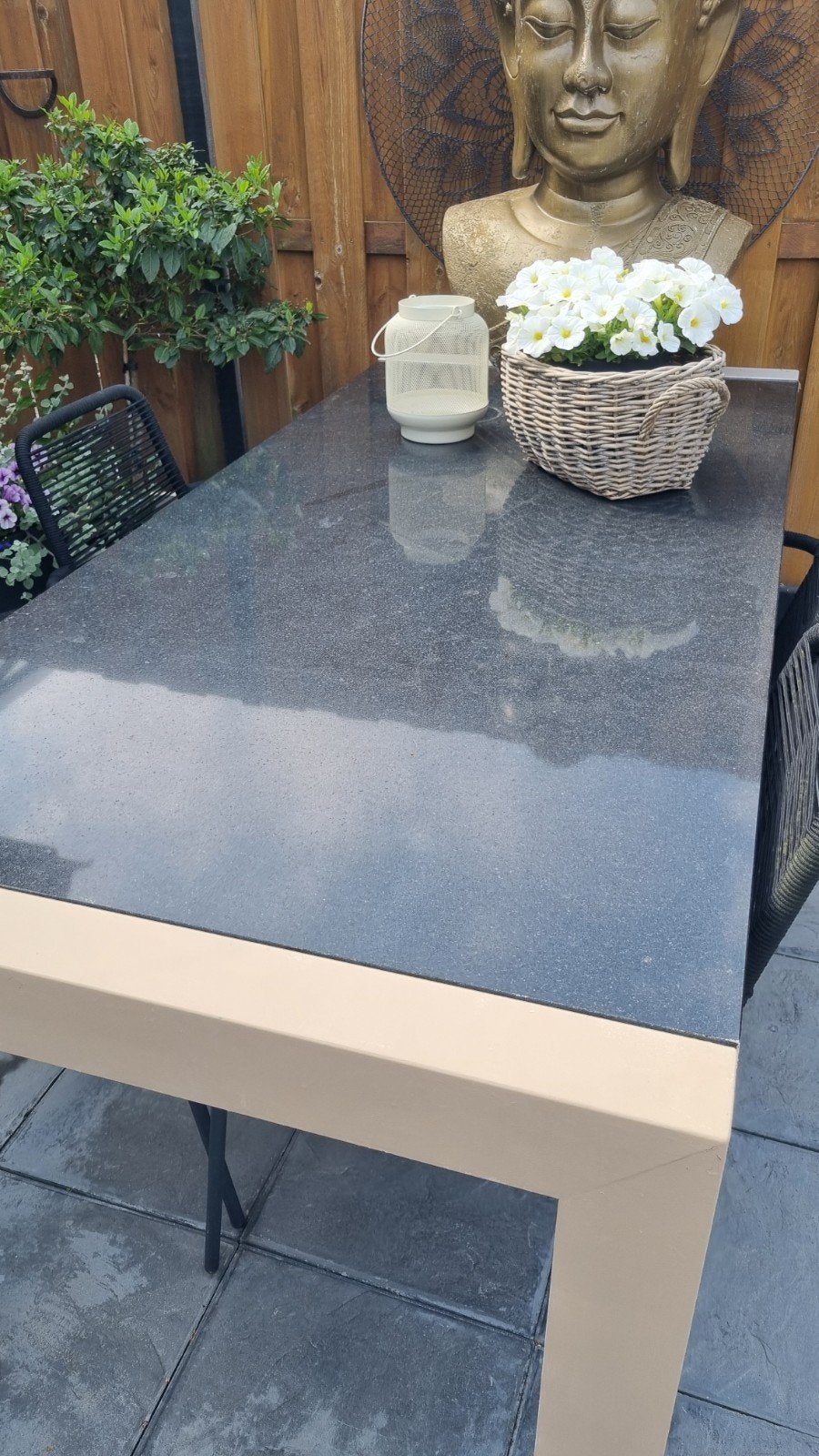 Tuin tafel, Tuin en Terras, Ophalen, Gebruikt, Rechthoekig, Metaal