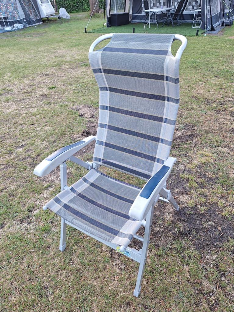 4 verstelbare stoelen voor op de camping, Ophalen, Gebruikt, Campingstoel