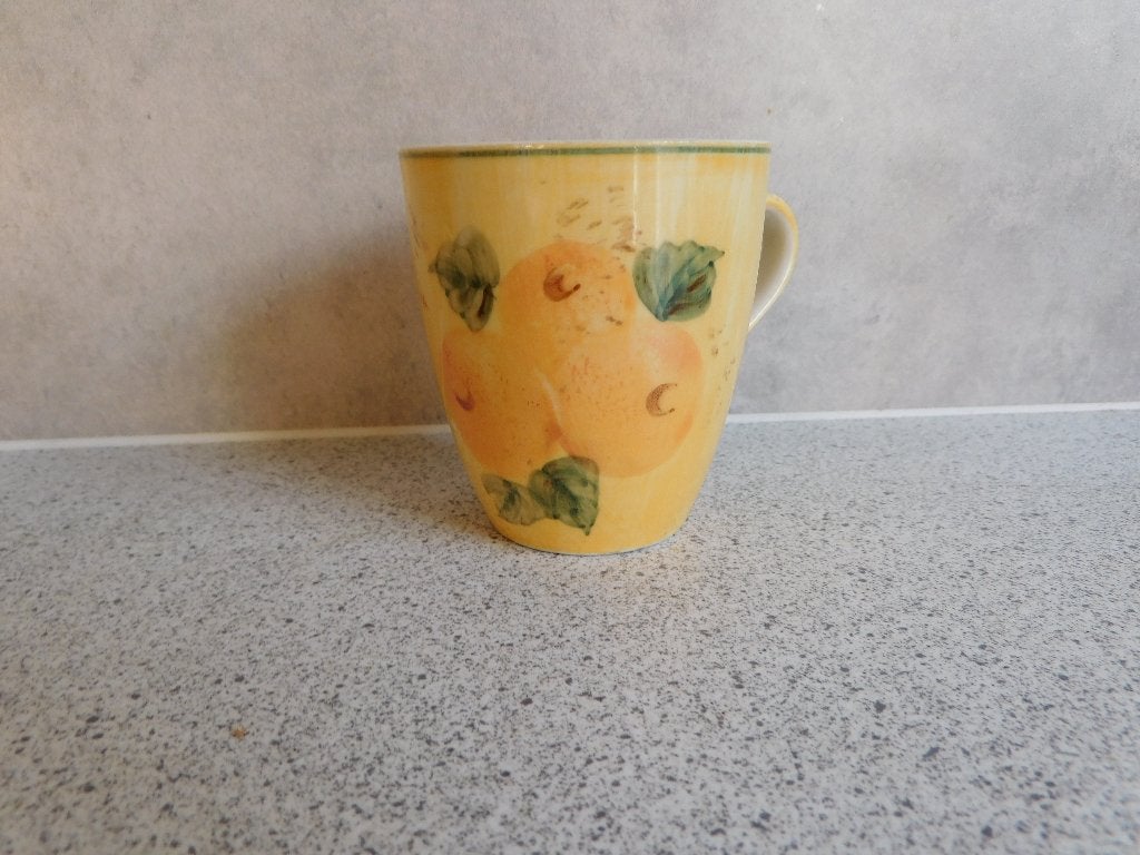 Senseo Mok 150 ml. Abrikoos Vic's Handpainted, Overige merken, Zo goed als nieuw, Overige stijlen, Porselein