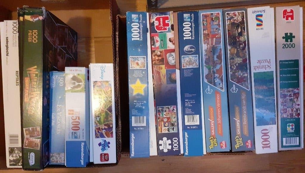 puzzels ravensburger gibsons schmidt jumbo legpuzzel, Ophalen of Verzenden, 500 t/m 1500 stukjes, Gebruikt, Legpuzzel