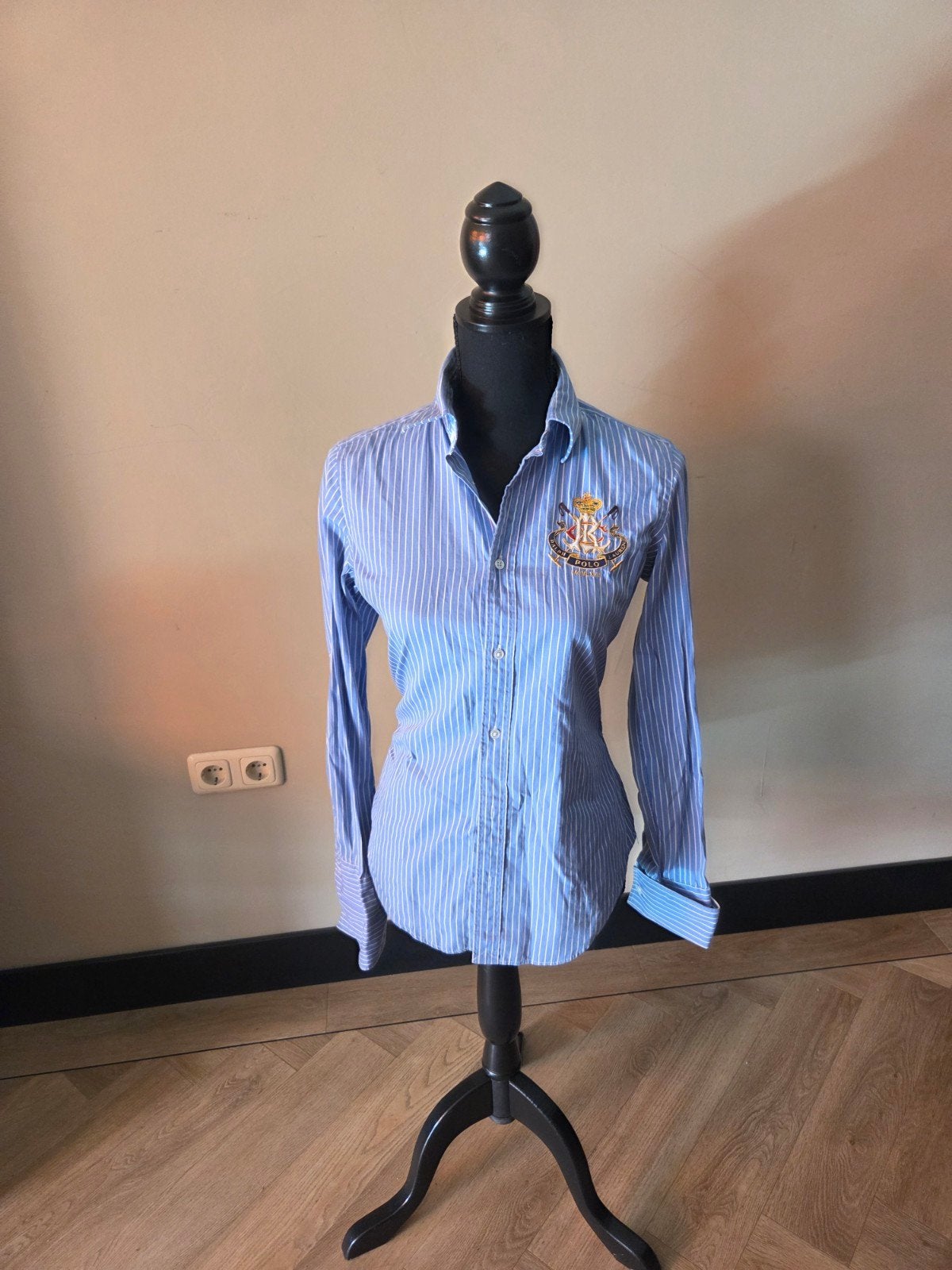 Ralph Lauren gestreepte blouse met lange mouwen, Kleding | Dames, T-shirts, Blauw, Ophalen of Verzenden, Zo goed als nieuw, Lange mouw