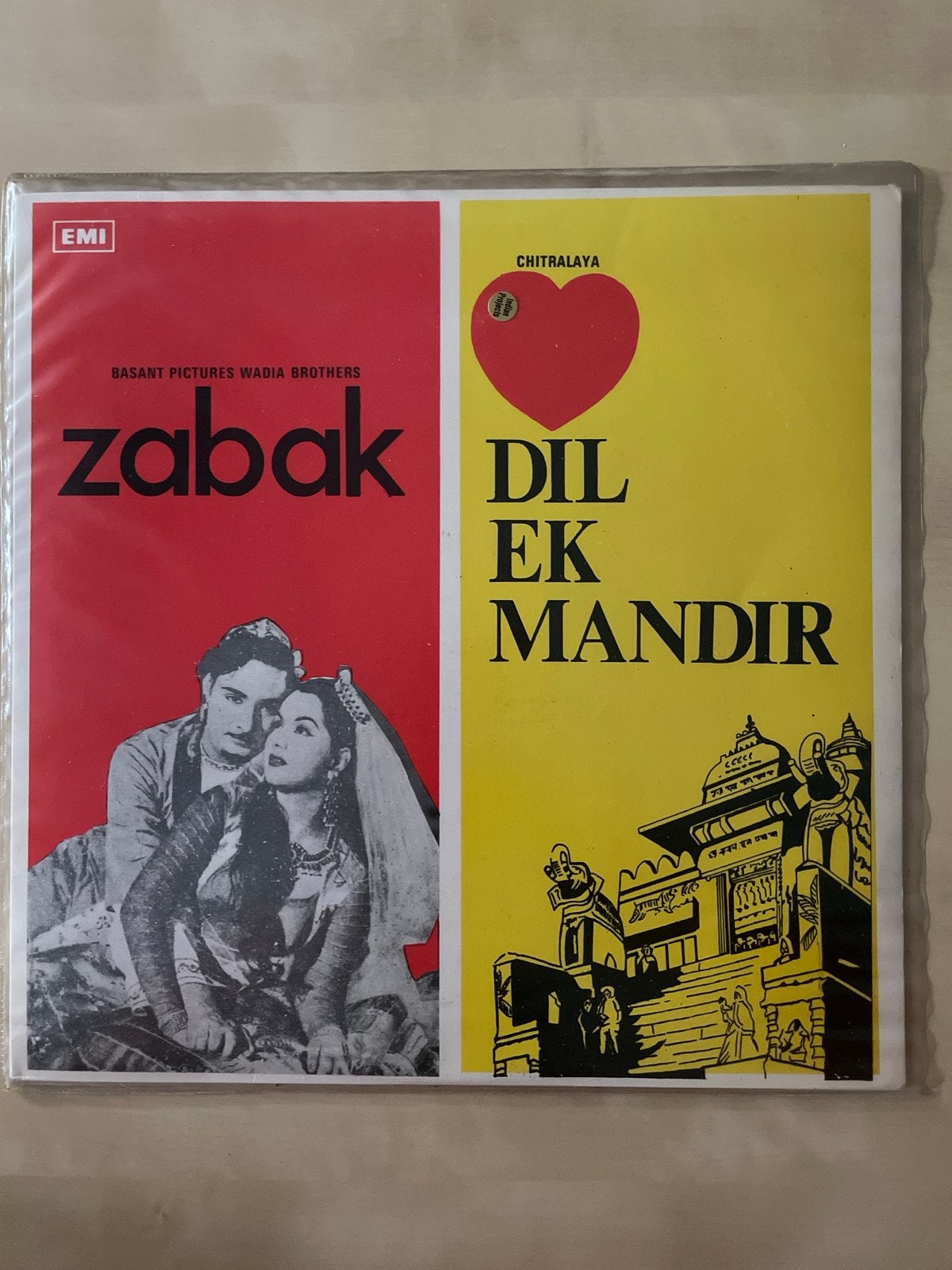 Zabak / Dil Ek Mandir (EMI Odeon LKDA-189) Bollywood LP, Ophalen of Verzenden, Zo goed als nieuw, 12 inch