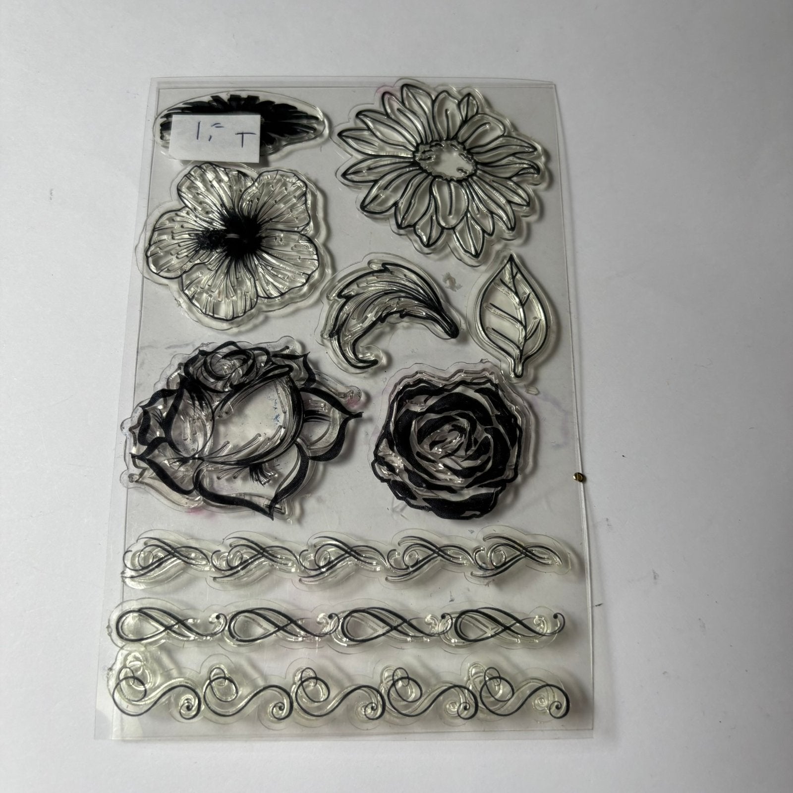 Stempel bloemen 4, Hobby en Vrije tijd, Stempelen, Ophalen of Verzenden, Zo goed als nieuw, Houten stempel