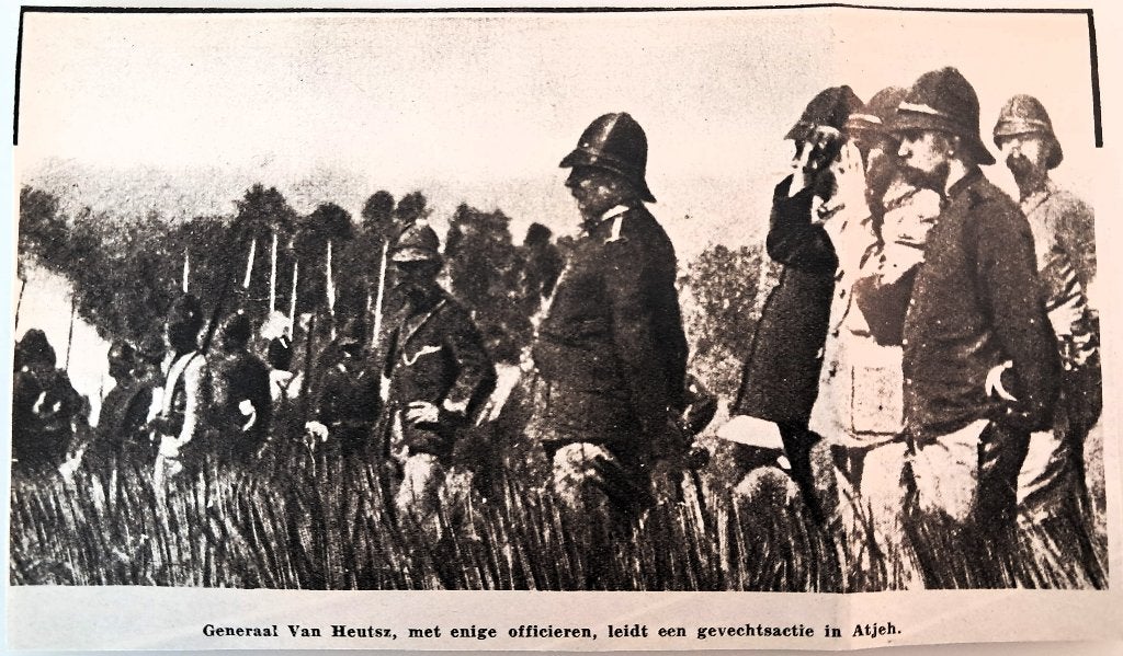 Leger Indië 1903; Gen. van Heutsz bij gevechtsactie op Atjeh, Verzenden, Voor 1940, Gebruikt, Overige onderwerpen