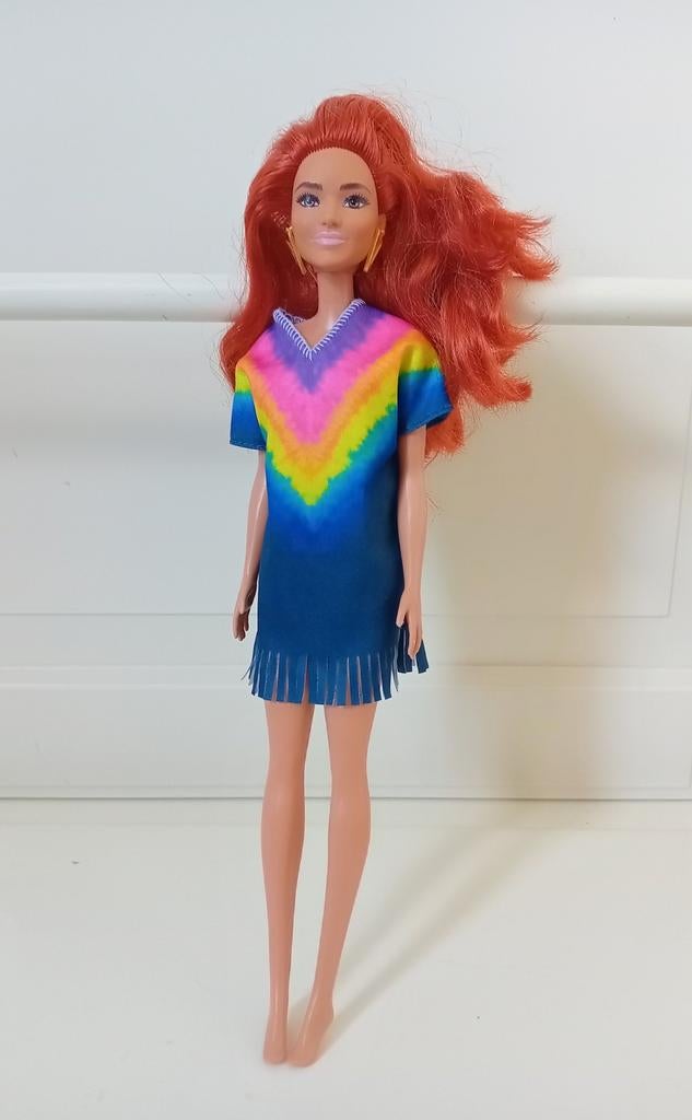 Barbie Fashionistas pop 141 rood haar, Ophalen of Verzenden, Zo goed als nieuw, Barbie