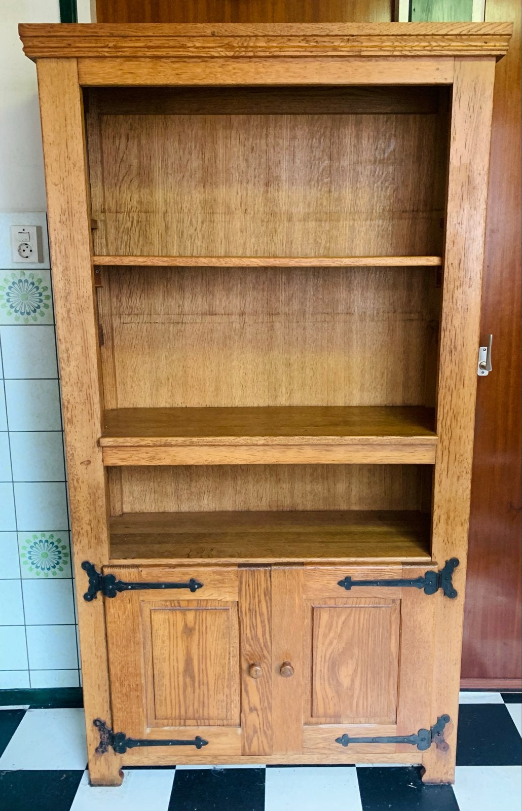 Boekenkast/Buffetkast Eikenhout Oisterwijk, Ophalen, 100 tot 150 cm, 200 cm of meer, Eikenhout